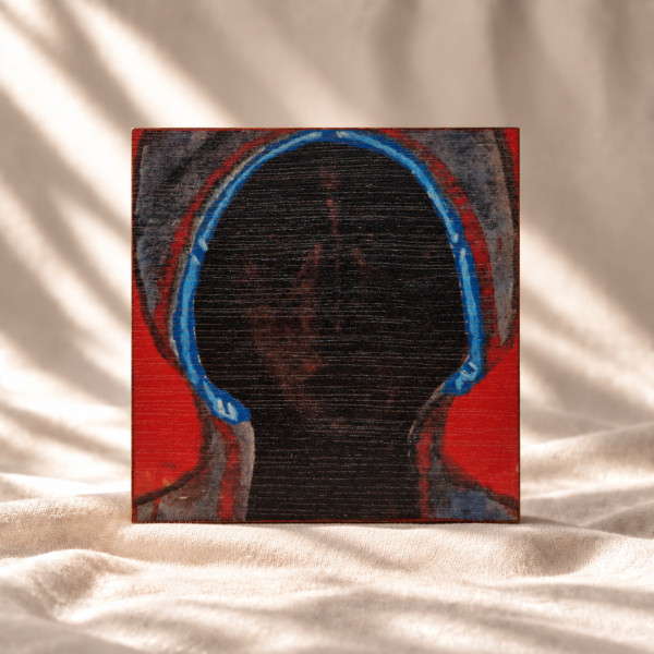 Ikona "Madonna" 10 x 10 cm (niebieski tył)