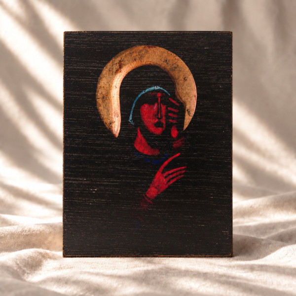 Ikona "Matka Boża" 11 x 9 cm (złoty tył)