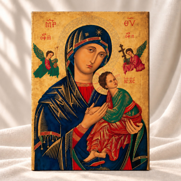 Matka Boża Nieustającej Pomocy – obraz na płótnie lnianym 30 × 40 cm
