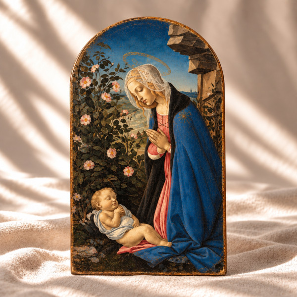 Sandro Botticelli – Madonna z Wemyss 29 × 18 cm – Dziewica adorująca śpiące Dzieciątko Jezus