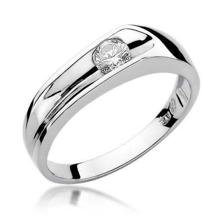 Pierścionek W015 Diament 0,25ct białe złoto