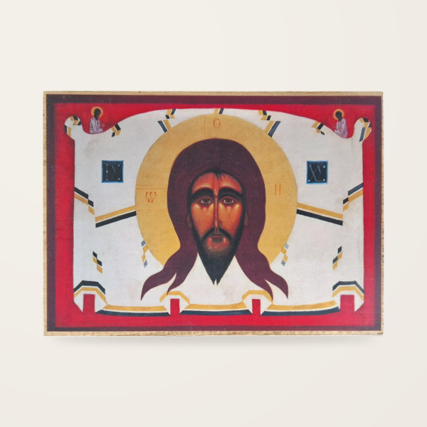 Jerzy Nowosielski – Mandylion – Oblicze Chrystusa 17 × 24 cm na drewnie bukowym