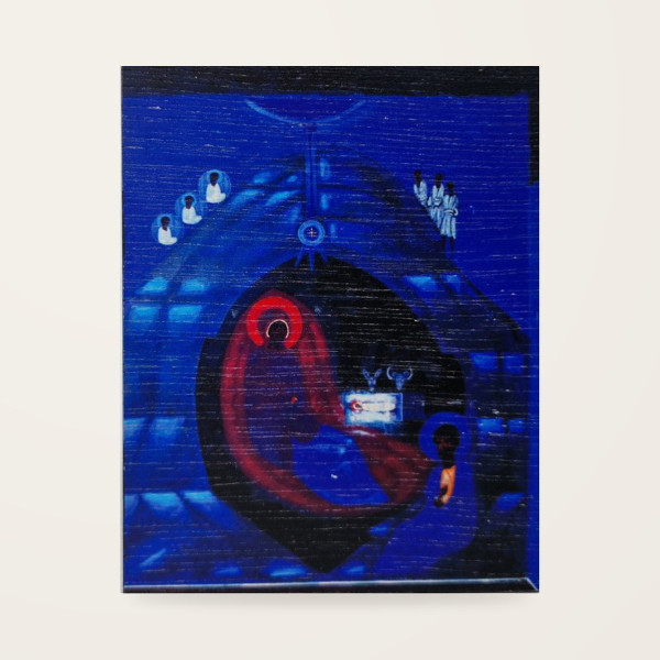 Jerzy Nowosielski – Narodzenie Chrystusa 9 × 11,4 cm na sklejce (czerwony tył)