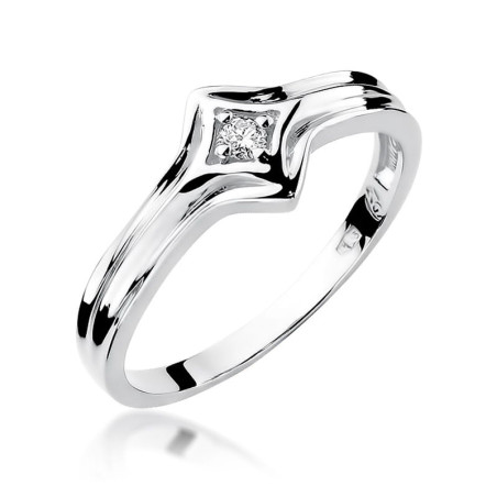 Pierścionek W029 Diament 0,05ct białe złoto