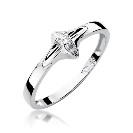 Pierścionek W030 Diament 0,05ct białe złoto