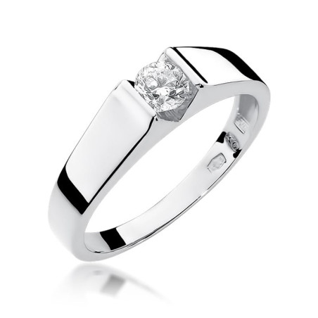 Pierścionek W033 Diament 0,30ct białe złoto