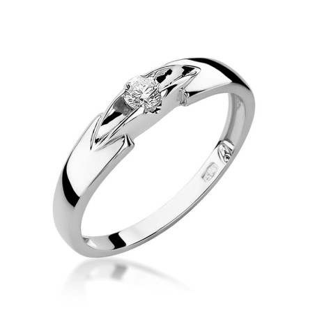 Pierścionek W124 Diament 0,30ct białe złoto