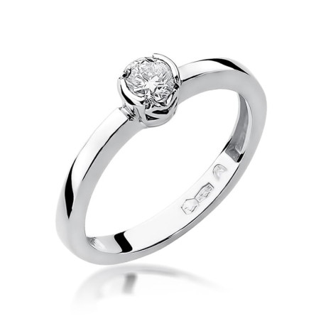 Pierścionek W131 Diament 0,25ct białe złoto