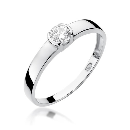 Pierścionek W138 Diament 0,25ct białe złoto