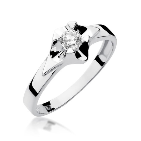 Pierścionek W155 Diament 0,30ct białe złoto