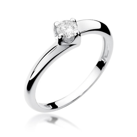 Pierścionek W161 Diament 0,20ct białe złoto