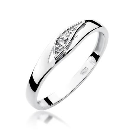 Pierścionek W183 Diament 0,03ct białe złoto