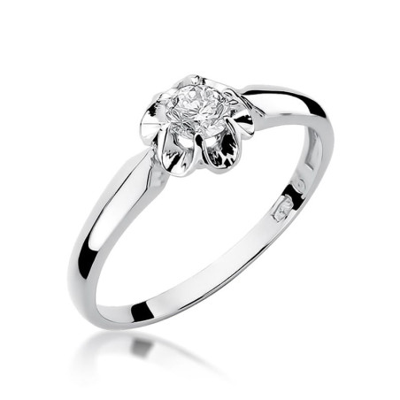 Pierścionek W203 Diament 0,23ct białe złoto