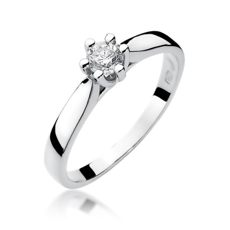 Pierścionek W222B Diament 0,30ct białe złoto
