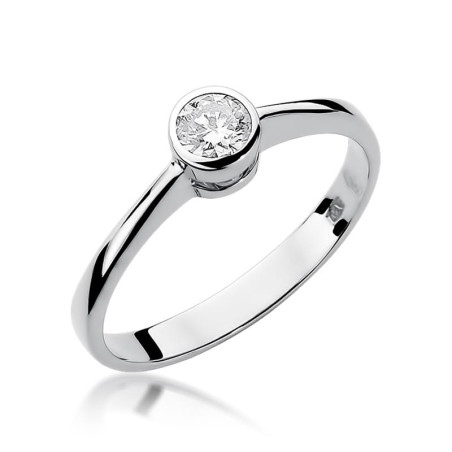 Pierścionek W224B Diament 0,25ct białe złoto