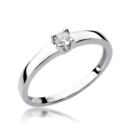 Pierścionek W225 Diament 0,10ct białe złoto