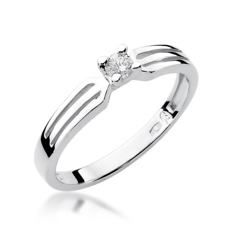 Pierścionek W226 Diament 0,08ct białe złoto