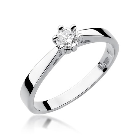 Pierścionek W229B Diament 0,30ct białe złoto