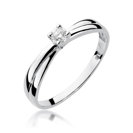 Pierścionek W230 Diament 0,08ct białe złoto