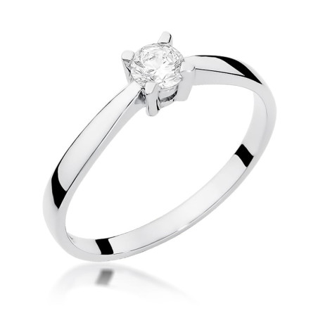 Pierścionek W242 Diament 0,20ct białe złoto