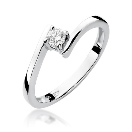 Pierścionek W260 Diament 0,15ct białe złoto