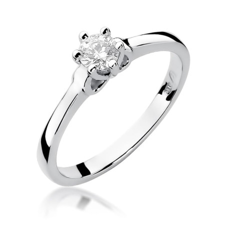 Pierścionek W296 Diament 0,25ct białe złoto