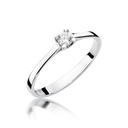 Pierścionek W336 Diament 0,15ct białe złoto