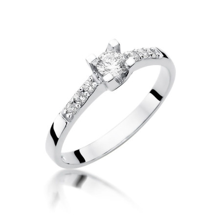 Pierścionek W339 Diament 0,25ct białe złoto