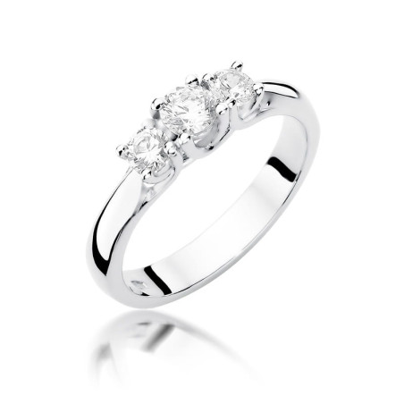 Pierścionek W344 Diament 0,25ct białe złoto