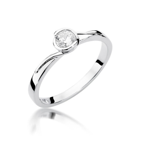 Pierścionek W357 Diament 0,25ct białe złoto
