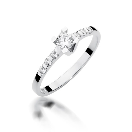 Pierścionek W368 Diament 0,25ct białe złoto