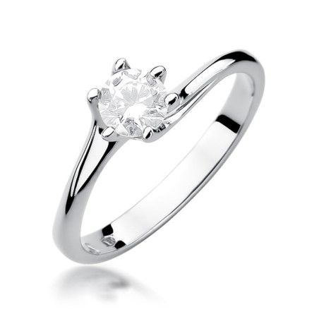 Pierścionek W423 Diament 0,50ct białe złoto