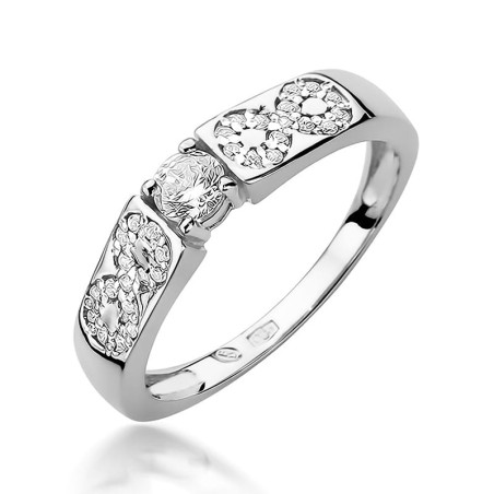 Pierścionek W431 Diament 0,20ct białe złoto