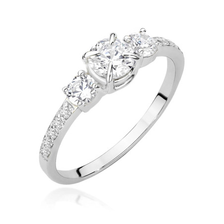 Pierścionek W483 Diament 0,80ct białe złoto