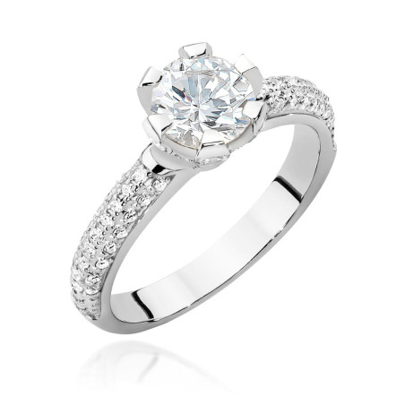 Pierścionek W503 Diament 1,00ct białe złoto