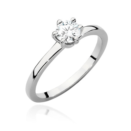 Pierścionek W535 Diament 0,50ct białe złoto