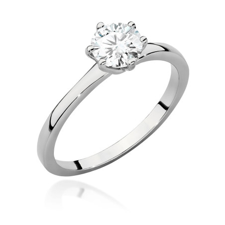 Pierścionek W535 Diament 0,70ct białe złoto