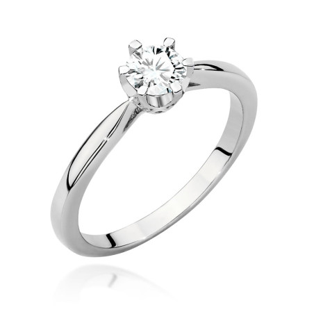 Pierścionek W539 Diament 0,40ct białe złoto