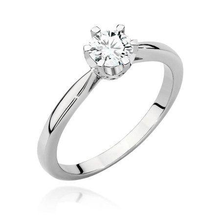 Pierścionek W539 Diament 0,50ct białe złoto