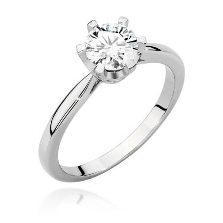 Pierścionek W539 Diament 0,70ct białe złoto