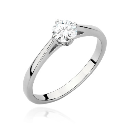 Pierścionek W543 Diament 0,40ct białe złoto