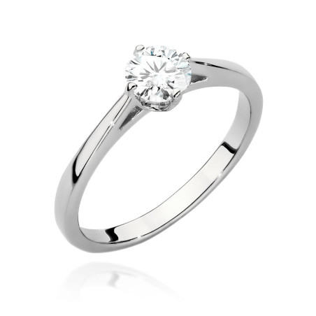 Pierścionek W543 Diament 0,50ct białe złoto