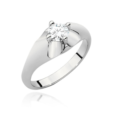 Pierścionek W545 Diament 0,50ct białe złoto