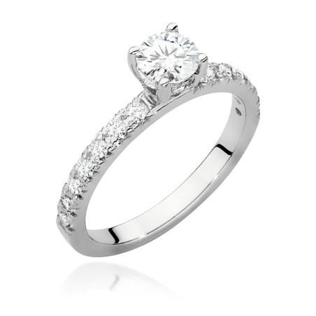 Pierścionek W546 Diament 0,50ct białe złoto