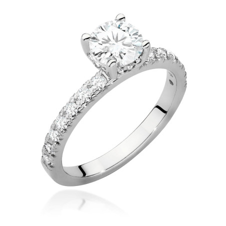 Pierścionek W546 Diament 0,70ct białe złoto