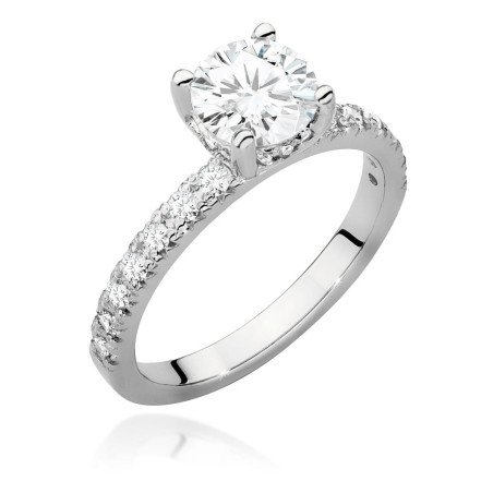 Pierścionek W546 Diament 1,00ct białe złoto