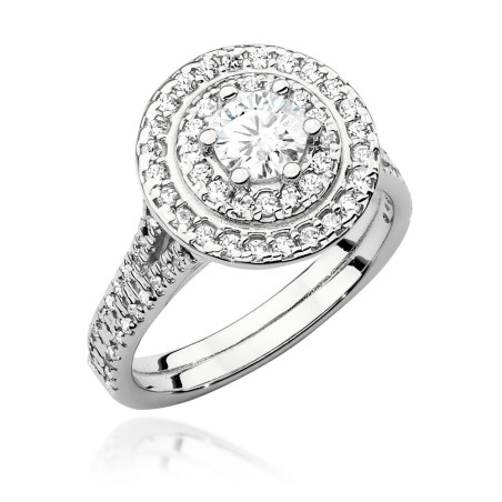 Pierścionek W549 Diament 0,50ct białe złoto