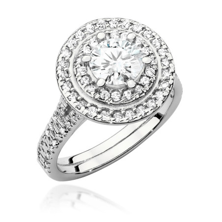 Pierścionek W549 Diament 0,70ct białe złoto