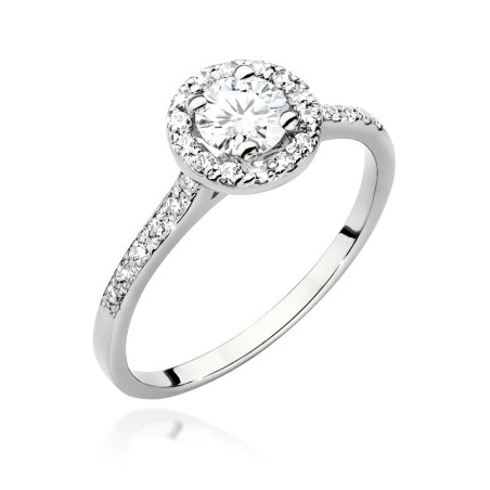 Pierścionek W551 Diament 0,50ct białe złoto