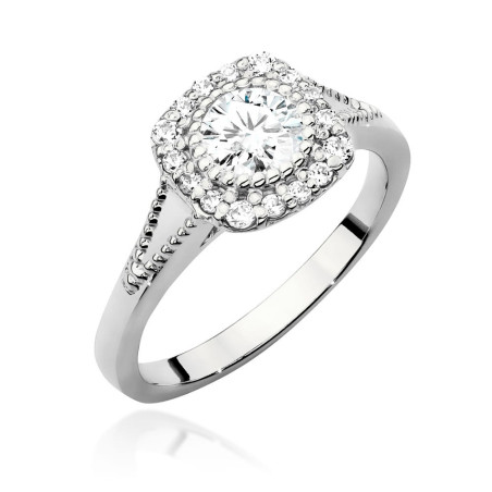 Pierścionek W552 Diament 0,50ct białe złoto